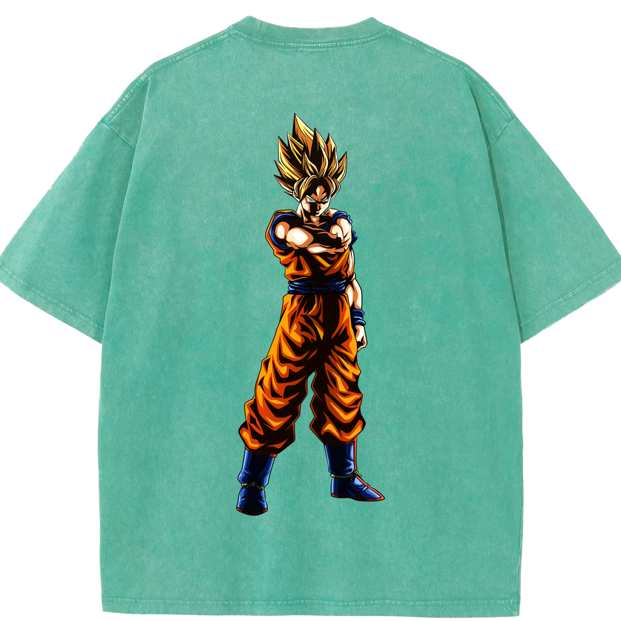 （画像用） ドラゴンボール 孫 悟飯（そんごはん）DRAGON BALL Son Gohan 綿100% ヴィンテージ風 半袖Tシャツ（背面プリント）